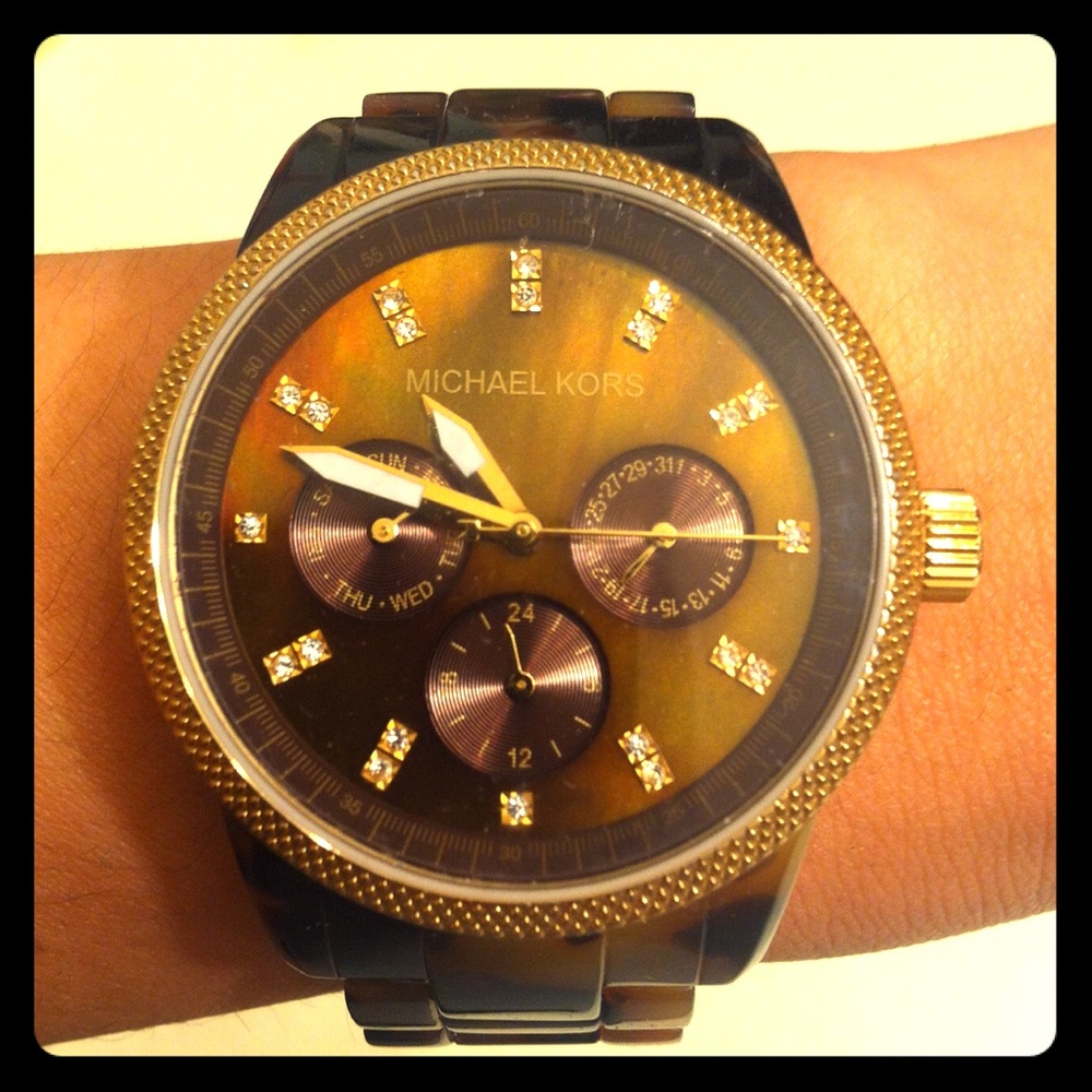 Women's Michael Kors tortoise watch